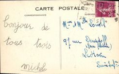 Lugartenencia de Honfleur de la POSTAL de la VENDIMIA y el barco viejo de Voileir del lavabo