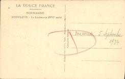 Barcos de la lugartenencia de Honfleur de la POSTAL de la VENDIMIA