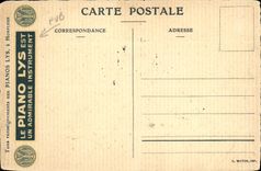 CPA Honfleur La Lieutenance Publicite Piano Lys Bateaux