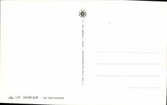 Barco de la lugartenencia de Honfleur de la POSTAL de la VENDIMIA del pecado