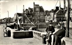 POSTAL MODERNA barco de la lugartenencia de Honfleur del pecado