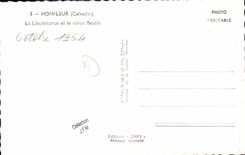 POSTAL MODERNA lugartenencia de Honfleur y el lavabo viejo