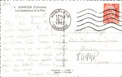 POSTAL MODERNA lugartenencia de Honfleur y los barcos portuarios