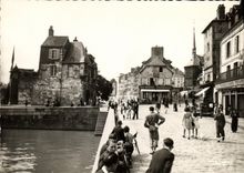 POSTAL MODERNA lugartenencia Beaulieu Quay de Honfleur y lugartenencia