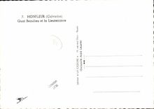 POSTAL MODERNA lugartenencia Beaulieu Quay de Honfleur y lugartenencia