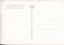 POSTAL Honfleur de la VENDIMIA visto del puerto y de la lugartenencia