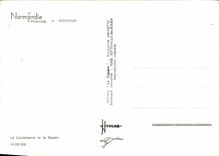 POSTAL MODERNA lugartenencia de Honfleur y los barcos del lavabo