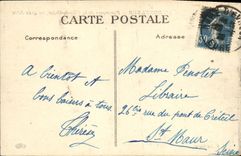 Panorama de Honfleur de la POSTAL de la VENDIMIA de la dimension de la tolerancia del Al vista lanzada