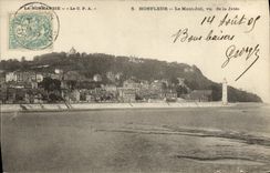 POSTAL Honfleur de la VENDIMIA el montaje bonito visto del embarcadero