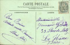 POSTAL Honfleur de la VENDIMIA la dimension de los ninos del caballero de la casa de la tolerancia