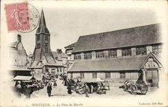 CPA Honfleur La Place du Marche