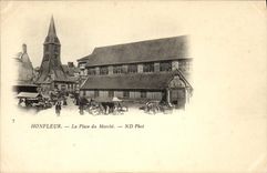 CPA Honfleur La Place du Marche