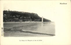 POSTAL Honfleur de la VENDIMIA la linterna del hogar de L vieja gente y de la dimension de la tolerancia