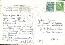 MODERN CARD Deauville Trouville seen air Trouville the beach Swimming pool the casino