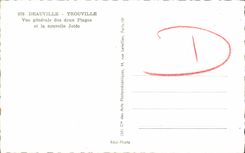 CPM Deauville Trouville Vue generale des deux Plages et la nouvelle Jetee