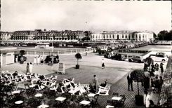 MODERN CARD Trouville Deauville the Flowered Beach Seen towards Normandy and the Casino