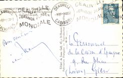 MODERN CARD Deauville the Flowered Beach Panorama taken of the terrace of L hotel of the golf