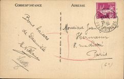 VINTAGE POSTCARD Deauville the Flowered Beach Seen on Trouville and L Notre Dame Church of the Victories Boats