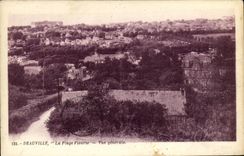 VINTAGE POSTCARD Deauville the Beach View