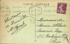 VINTAGE POSTCARD Deauville the Beach View