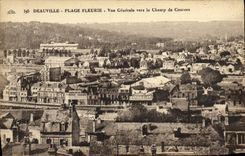 CPA Deauville Plage Fleurie Vue generale vers le Champ de Courses