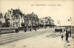 VINTAGE POSTCARD Deauville Groups Villas
