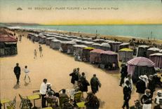 CPA Deauville Plage Fleurie La Promenade et la Plage
