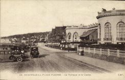 VINTAGE POSTCARD Deauville the Flowered Beach the Terrace and the Casino