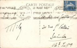 VINTAGE POSTCARD Deauville Walk of the Sea Tennis