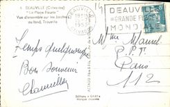 CPM Deauville La Plage Fleurie Vue d ensemble sur les Jardins au found Trouville