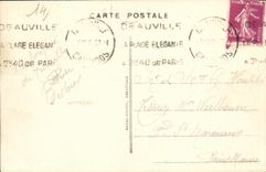 La POSTAL Deauville de la VENDIMIA florecio tenis de la playa y el bulevar de Cornuche
