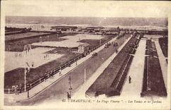 CPA Deauville La Plage Fleurie les Tennis et les Jardins
