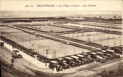 CPA Deauville La Plage Fleurie Les Tennis