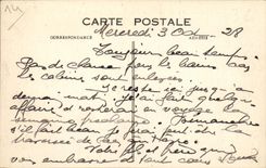 VINTAGE POSTCARD Deauville the Flowered Beach Tennis