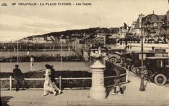CPA Deauville La Plage Fleurie Les Tennis 