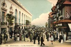 VINTAGE POSTCARD Deauville the Street Gontaut Biron