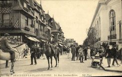 CPA Deauville La Plage Fleurie La Rue Gontaut Biron Cheval