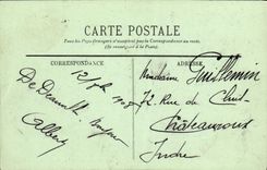 VINTAGE POSTCARD Deauville the Street of the Casino Parisian Butchery Hairdresser