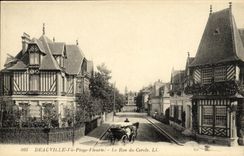 VINTAGE POSTCARD Deauville the Flowered Beach the Street of the Circle