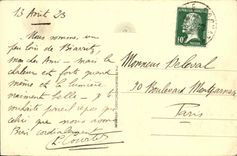 VINTAGE POSTCARD Deauville the Flowered Beach Street of the Casino and Entry of the Casino