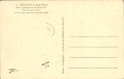 VINTAGE POSTCARD Deauville the Flowered Beach Street of L Locks and Desired Hoc Magasin in Spring