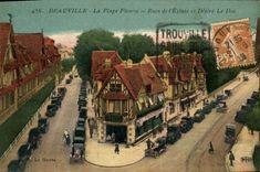 VINTAGE POSTCARD Deauville the Beach Fleure Rue of L Locks and Desired Hoc