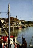 CPM Deauville Trouville Le Port et la Poissonnerie Bateaux