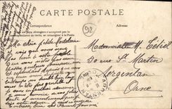 VINTAGE POSTCARD Neuilly sur Seine Monument of the Aeronauts Tram