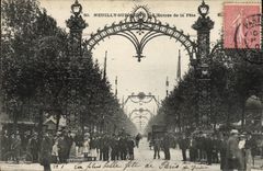 VINTAGE POSTCARD Neuilly sur Seine L entered of the festival