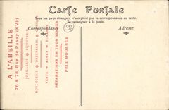 VINTAGE POSTCARD Bois de Boulogne Castle of Trifle the large Living room