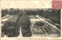 CPA Asnieres Le Parc de la Mairie Vue prise de l Hotel de Ville