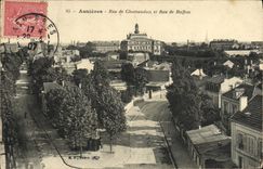 VINTAGE POSTCARD Asnieres Street of Chateaudun and Rue of Buffon