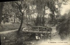 VINTAGE POSTCARD Asnieres the Model Garden