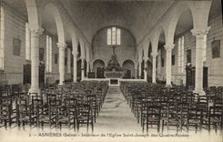 CPA Asnieres Interieur de l Eglise Saint Joseph des Quatre Routes